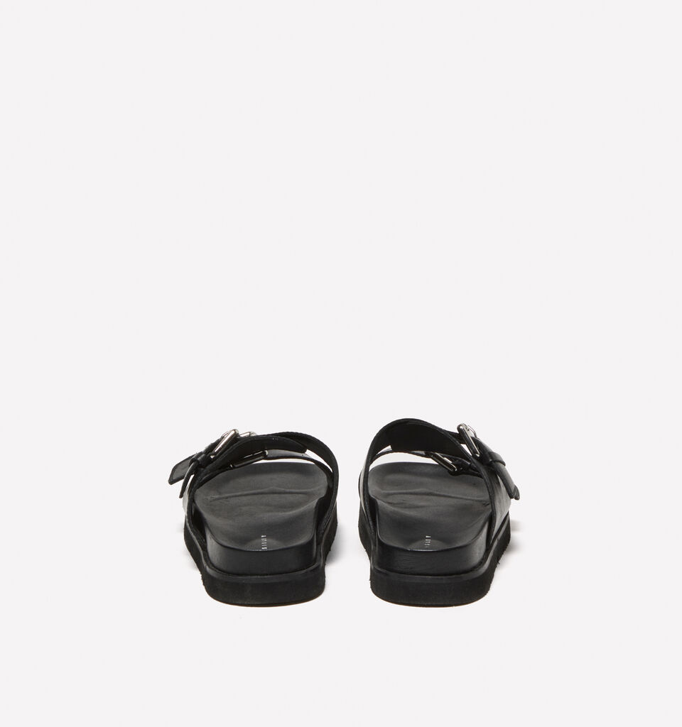 Chaussons en cuir noir - chaussures pour homme - Noir | Sisley image number 3